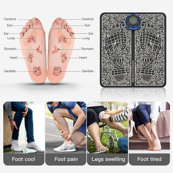 Rechargeable Portable Foot Intelligent Massage Pad - GlobEx